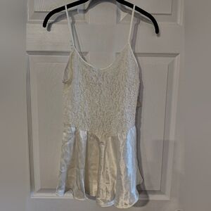 Cinema Etoile Sz S Elegant Cream Lace Women's Lingerie Dress